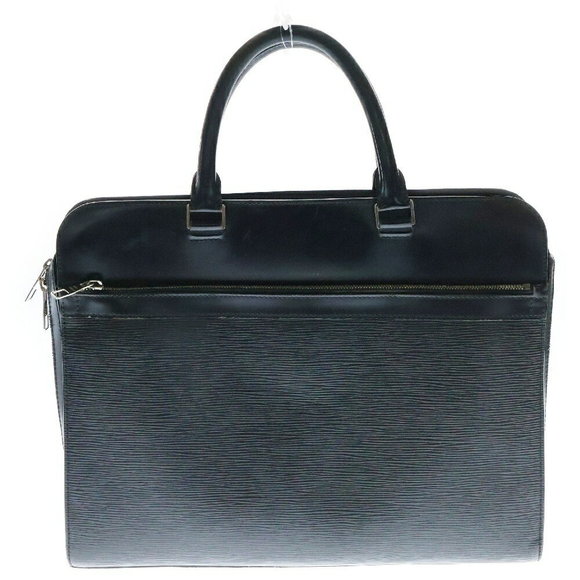 Louis Vuitton Bassano Leather MM Business Epi Bag Briefcase Black - Picture 1 of 5